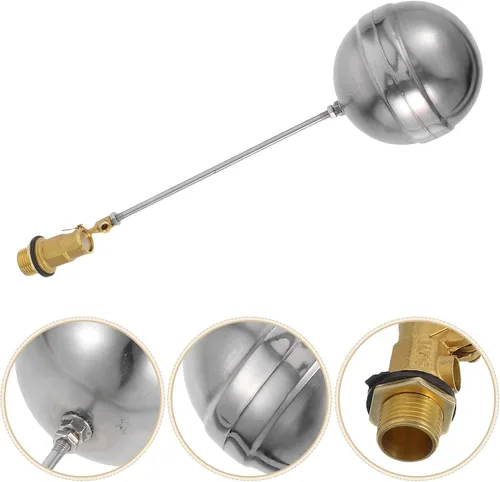 Miniatura 9 de jojofuny Válvula de flotador de rosca ajustable para tanques de agua Válvula de control de aleación de metal de cierre automático para el hogar