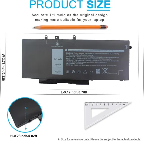 Miniatura 3 de 68Wh GJKNX 7.6V Batería para Dell Latitude 5480 5490 5580 5590 5495 5491 5591 5280 5290 5488 5288 E5480 E5580 E5490 E5590 E5590 0 Precisión 35 20