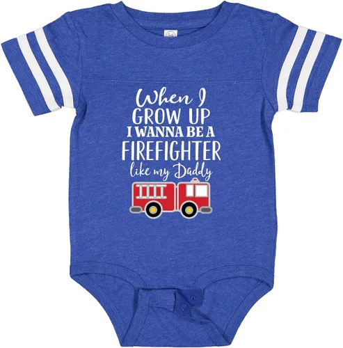 Miniatura 30 de inktastic Body de bebé Future Firefighter Like Daddy