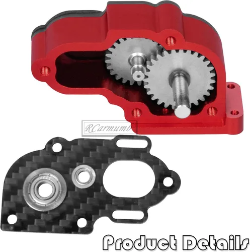 Miniatura 5 de Caja de cambios de transmisión central Actualizaciones Parte para 1/10 RC Crawler car Axial SCX10 SCX10 ii 90047 Wraith, caja de cambios de Rojo
