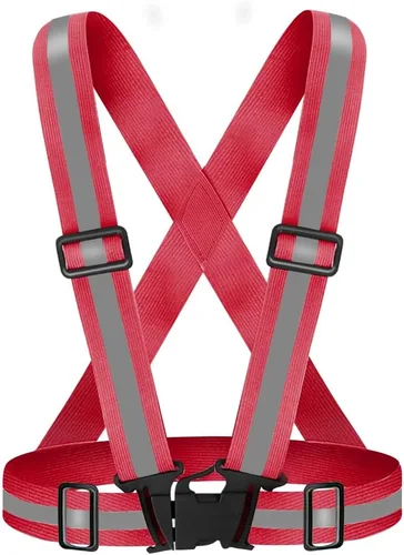 Miniatura 11 de High Visibility Reflective Vest Safety Vest Running Reflective Gear Adjustable Reflective Vest for Walking,Jogging,Hiking,Night Cycling