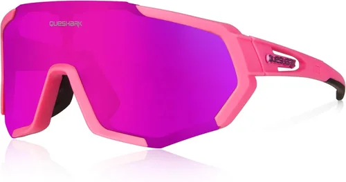 Miniatura 14 de Queshark - Gafas de ciclismo, lentes de sol deportivos para hombres y mujeres, 1 lente polarizada 2 HD, lentes de sol polarizados para ciclismo
