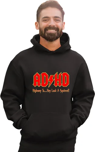 Miniatura 2 de Go All Out Sudadera con capucha para hombre y mujer con texto en inglés "Highway To Hey Look A Squirrel