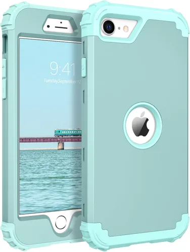 Miniatura 29 de BENTOBEN Funda para iPhone SE 2022 y iPhone SE 2020, resistente 3 en 1, cuerpo completo, resistente, a prueba de golpes, híbrida de policarbonato