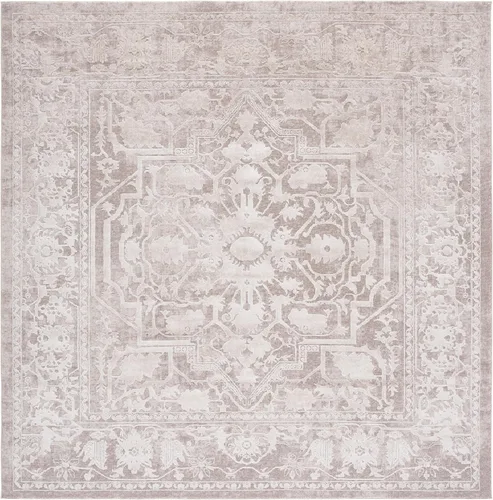 Miniatura 48 de Safavieh Reflection Collection RFT665C - Alfombra de 8 x 10 pies, gris claro y crema, bohemio, desgastado, no se desprende, de fácil cuidado