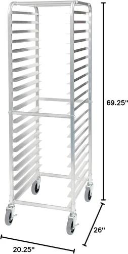 Miniatura 2 de Winco Carro de aluminio para bandejas/panecillos, espaciado de 3", 20 niveles