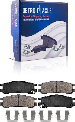 Miniatura 123 de Detroit Axle - Pastillas de freno traseras para Honda Odyssey 2011-2017 Pilot 2007-2013 MDX 2010-2013 ZDX 2010-2013 Pastillas de freno de cerámica