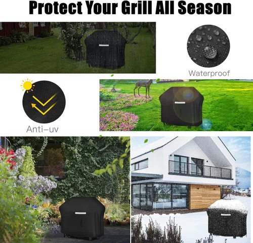 Miniatura 7 de Cubierta de parrilla de barbacoa resistente para parrilla al aire libre, 30 pulgadas, impermeable, resistente a la intemperie, resistente a