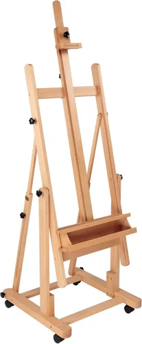 Creative Mark Savannah - Caballete de estudio, caballete de arte ligero portátil con ángulos ajustables con ruedas, ideal para artistas, perfecto