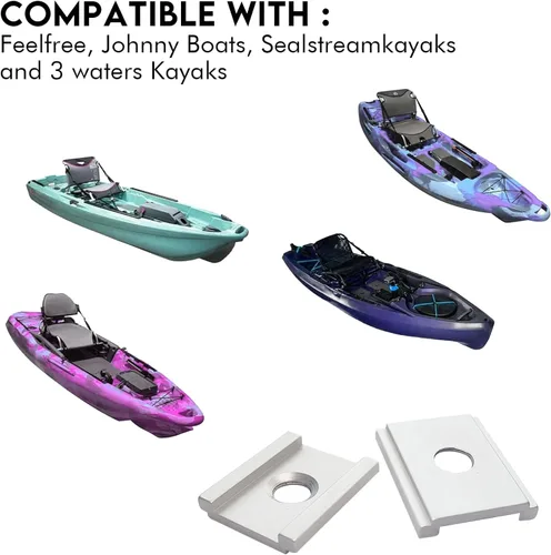 Miniatura 2 de 9003 Aluminum Kayak Track Adapter with O-Ring Included Compatible for Feelfree, Johnny Boats, Sealstream Kayaks and 3 Water Kayaks