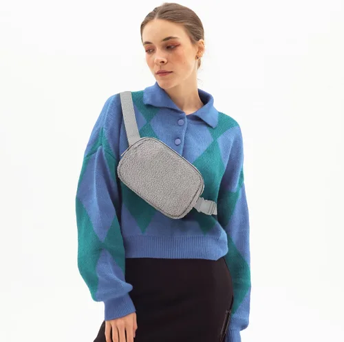 Miniatura 113 de Riñonera cruzada para mujeres y hombres, bolsa para cinturón para senderismo con correa ajustable, riñonera para correr, entrenamiento, deportes
