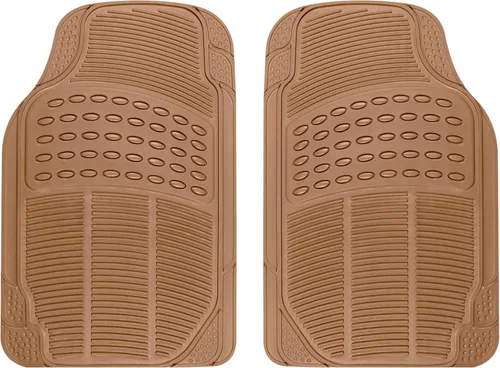 BDK ProLiner Alfombrillas para automóvil, camiones, SUV, 2 piezas para todo tipo de clima con diseño de ajuste universal, tapetes duraderos con