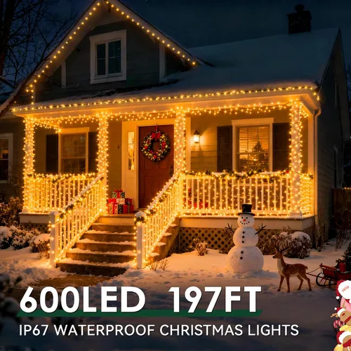 Miniatura 3 de Luces de Navidad para exteriores, 600 LEDs 59.99 m de luces de Navidad para árbol, impermeables IP67, 11 modos, luces festivas cálidas y Cable