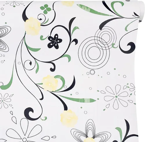 Miniatura 12 de Yifely Yellow Blooms - Revestimiento de papel decorativo para cajones y estantes, autoadhesivo, decoración de armario de almacenamiento de 17.7