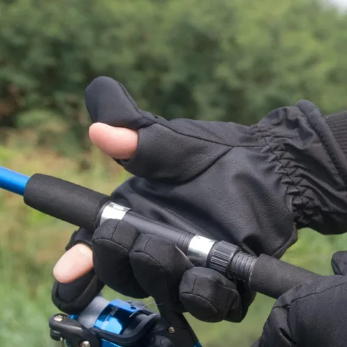 Miniatura 7 de LJCUTE Winter Fingerless Fishing Gloves for Men Women, Water Repellent & Windproof Cold Weather Touchscreen Snow & Ski Gloves for Motorcycle Skiing
