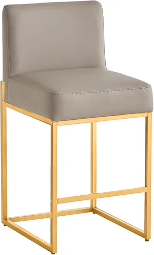 Miniatura 42 de Taburetes de bar de altura de mostrador, taburetes de bar de 26 pulgadas, 1 juego, taburetes de cocina modernos de cuero sintético con respaldos