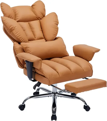 Miniatura 7 de GarveeHome SP-VC-Silla de oficina grande y alta, color marrón
