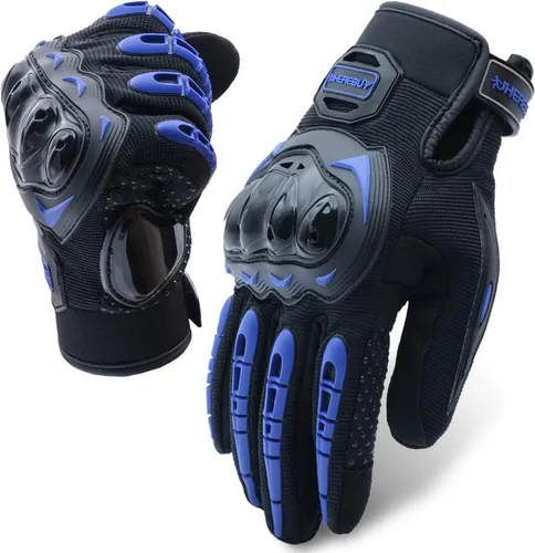 Miniatura 11 de Guantes de Motocicleta con Pantalla Táctil de Dedo Completo Guantes de Equitación con Protección de Nudillos para Hombres y Mujeres para Conducción