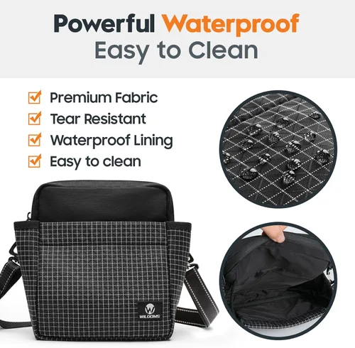Miniatura 7 de Bolsa de entrenamiento para perros, riñonera magnética para perros para caminar, bolsa cruzada para pasear al perro con dispensador de bolsa