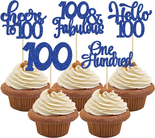 Miniatura 90 de 30 piezas Adornos para pastel de cumpleaños de 6 años, seis brillos, hola 6, púas para cupcakes, felicitaciones a los 6 años, decoraciones