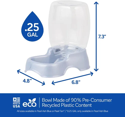 Miniatura 3 de Petmate Pet Cafe Dispensador de agua para gatos y perros, cuenco de agua extra pequeño para gatitos y cachorros, fabricado en Estados Unidos, 0.25