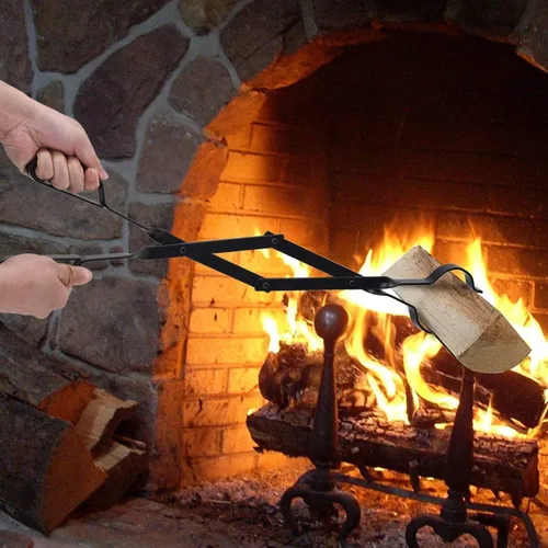 Miniatura 2 de Pinzas para agarrar troncos para chimenea de leña,horno herramienta para parrilla Camping hoguera.
