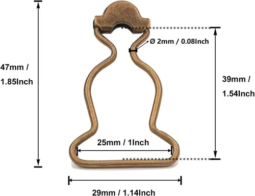 Miniatura 2 de BIKICOCO Hebillas de tirantes en general, 1 pulgada de ancho inferior, para coser enterizos