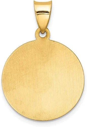 Miniatura 3 de Colgante de oro amarillo de 14 quilates con colgante de medalla Caridad del Cobre