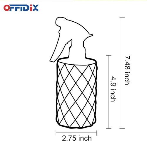Miniatura 2 de OFFIDIX Botella de spray de cristal, rociador de niebla fina para plantas, regadera de presión manual, botella de spray de cristal con boquilla