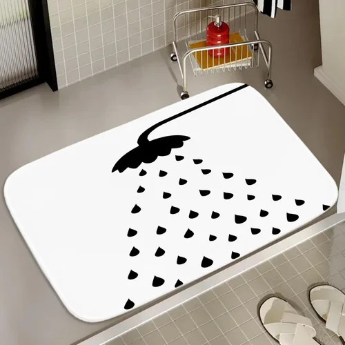 Miniatura 22 de Alfombra de baño de terciopelo coral con diseño náutico de tortugas marinas, animales de playa, tapete de ducha antideslizante para baño de océano