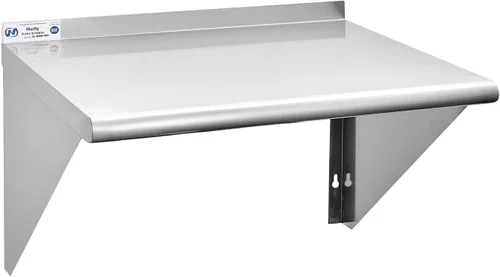 Miniatura 26 de HALLY SINKS & TABLES H Estante de acero inoxidable de 18 x 36 pulgadas, 350 libras, estantería flotante comercial de montaje en pared