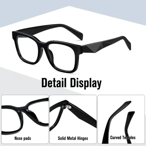 Miniatura 4 de kimorn Lentes de bloqueo de luz azul, antifatiga ocular y protección UV, gafas de marco cuadrado para mujeres y hombres