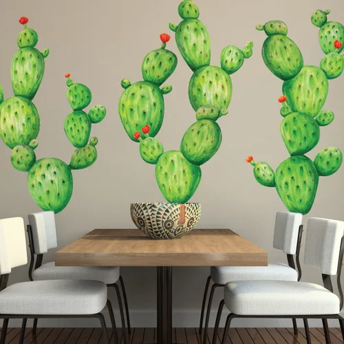 Miniatura 2 de Cactus Acuarela Kit de calcomanía decorativo para pared – Suculentas Mural por chromantics