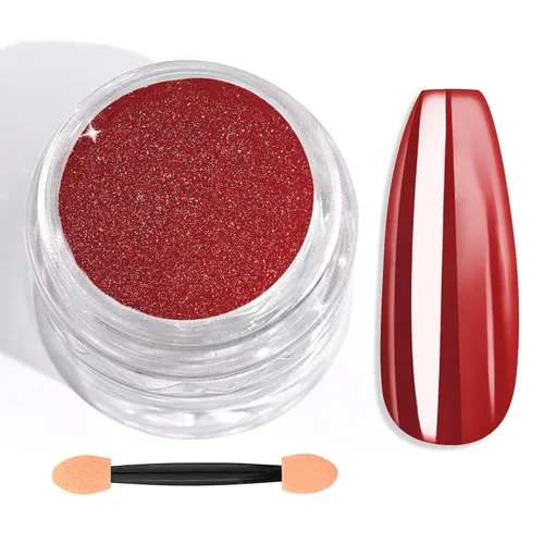 Miniatura 14 de SAVILAND Polvo de uñas cromado con perla blanca: 1 g de polvo de cromo con efecto espejo metálico, unicornio, iridiscente, nacarado, aurora