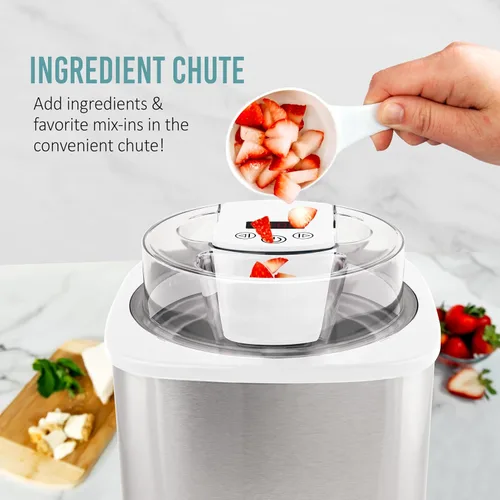 Miniatura 5 de Nostalgia Fabricante de helados eléctrico de 2 cuartos de galón – Haz helado casero, gelato, sorbete y yogur congelado – Sin necesidad de sal/hielo