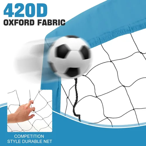 Miniatura 4 de 5x3 FT Kids Soccer Goal with Carry Bag, Portable Folding Soccer Net for Backyard Training, Indoor/Outdoor Use for Youth and Adults