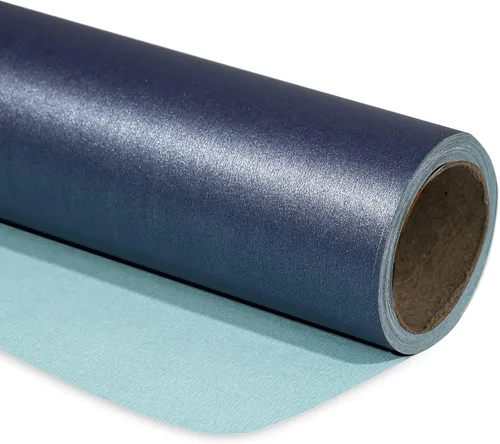 Miniatura 29 de RUSPEPA Papel de regalo negro mate, color liso perlado, papel lustre perfecto para bodas, cumpleaños, Navidad, baby shower, 17 pulgadas x 32.8 pies