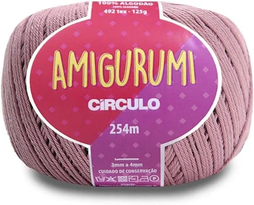 Miniatura 52 de Circulo Amigurumi Yarn, 100% Algodón Virgen Brasileño Mercerizado para Crochet y Tejido, Soft Art - Hilo de Peso Deportivo, 4.4 oz, 278 yardas