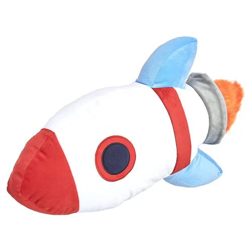 Miniatura 2 de Amazon Basics Decoración de habitación de niños, almohada decorativa de cohetes espaciales, nave espacial, poliéster, surtido, 16.5 x 4 pulgadas