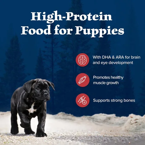 Miniatura 4 de Blue Buffalo Wilderness - Alimento seco de alta proteína con receta de las Montañas Rocosas para cachorros, carne roja y granos, bolsa de 24 libras