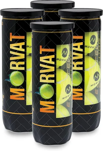 Morvat Pelotas de tenis profesionales de tamaño estándar, bolas de fieltro amarillo presurizadas extra resistentes para niños, adultos y perros,
