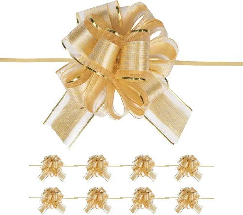10 lazos grandes para envolver regalos, lazo con cinta para cestas de regalo de boda, lazos de envoltura de regalo de fiesta, lazos de decoración de