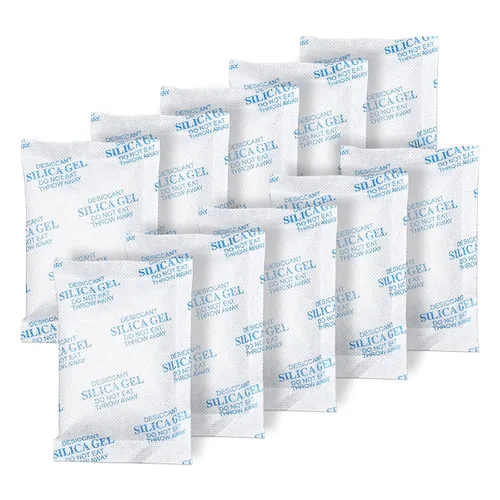 Paquetes de gel de sílice, 80 unidades de absorbentes de humedad de 0.71 oz, desecante transparente de primera calidad para almacenamiento, paquetes