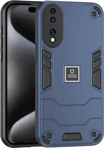 Miniatura 60 de Funda compatible con Huawei Y9 Prime (2019), compatible con Huawei Y9 Prime (2019) 4G STK-L21 2 en 1 [PC duro + TPU], funda de teléfono azul