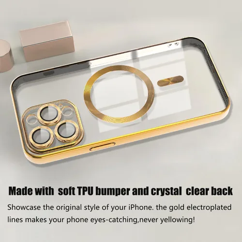 Miniatura 8 de Misscase Funda MagSafe compatible con iPhone 12 Pro Max con protector de lente de cámara, protección completa, funda magnética transparente
