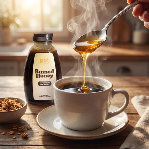 Miniatura 8 de Buzzed Honey - 16oz (32 porciones), miel cruda sin filtrar, preentrenamiento, natural, energía limpia, cafeinada, fuerza, resistencia y energía