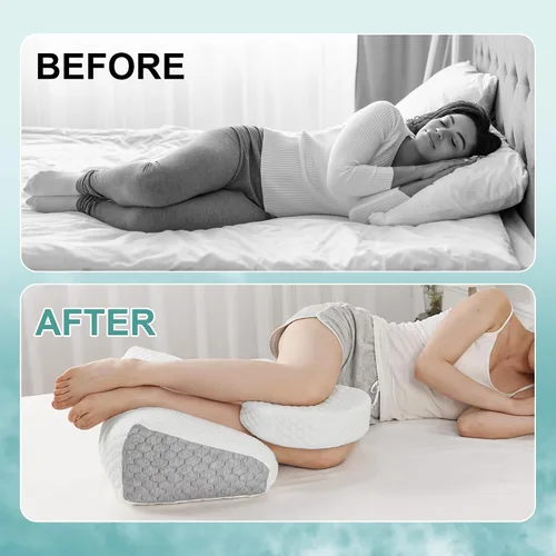 Miniatura 5 de ROYALAY Almohada ajustable para aliviar la ciática para dormir, almohada de espuma viscoelástica para piernas para dolor de cadera mientras duermes