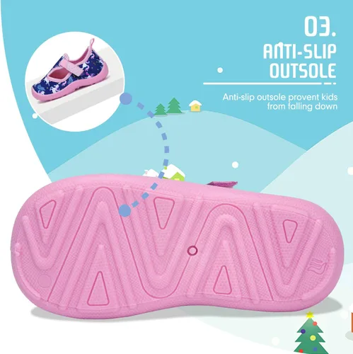 Miniatura 6 de FANTURE Zapatos de agua para niños y niñas, sandalias lindas para playa, natación, piscina, parque acuático, tenis acuáticos para niños pequeños