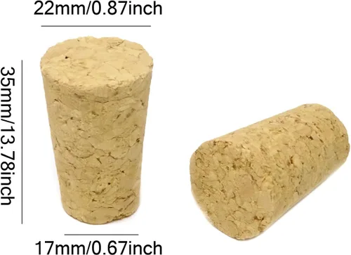 Miniatura 2 de Honbay Tapón de madera cónica de madera blanda natural 10PCS