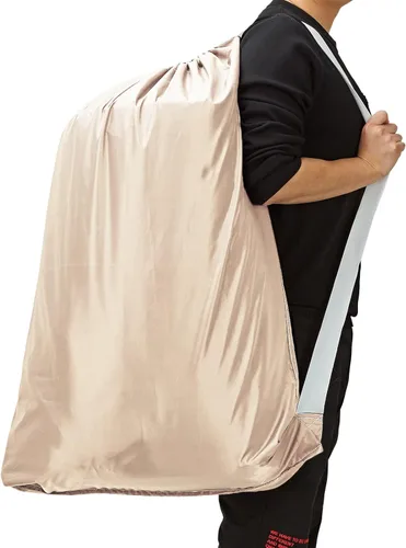 Miniatura 7 de HOMEST Paquete de 2 bolsas de lavandería de nailon XL con correa, organizador grande de ropa sucia, fácil de colocar en una canasta o cesta